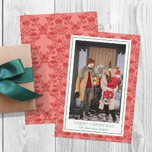 Festive Christmas Ornaments Pineapples Photo Holiday Card