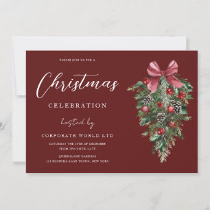 Festive Christmas Party Celebration Invitation
