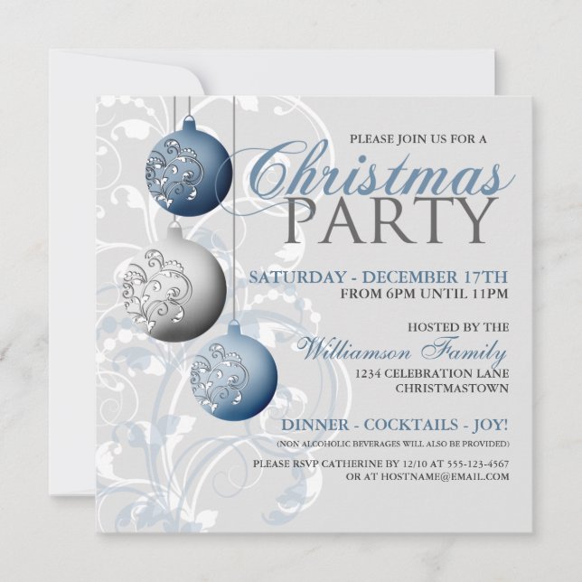 Festive Christmas Party Invitation (Front)