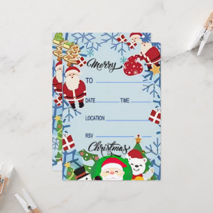 Festive Christmas Party Invitation Cards