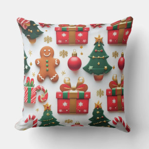 Festive Christmas Pattern Cushion