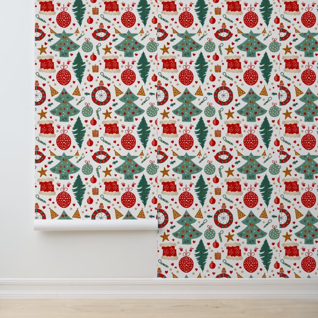 Festive Christmas Pattern Design Wallpaper (Application)