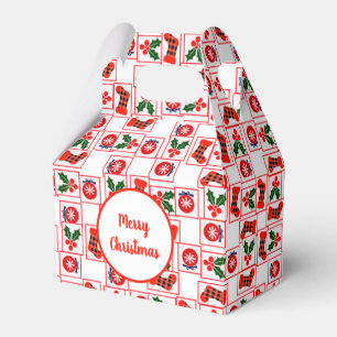 Festive Christmas pattern Favour Box