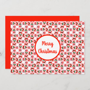 Festive Christmas pattern Holiday Card