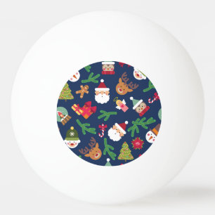 Festive Christmas pattern, holiday design. Ping Pong Ball