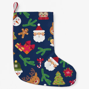 Festive Christmas pattern, holiday design. Small Christmas Stocking