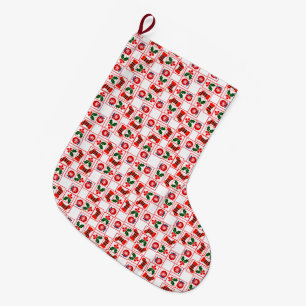 Festive Christmas pattern Large Christmas Stocking