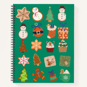 Festive Christmas Pattern Notebook
