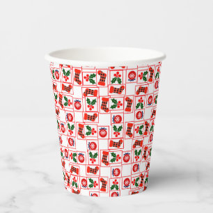 Festive Christmas pattern Paper Cups