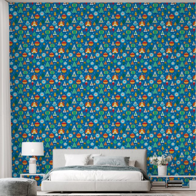 Festive Christmas Pattern Wallpaper (Bedroom)