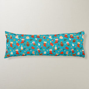 Festive Christmas Pattern with Stockings Body Cushion
