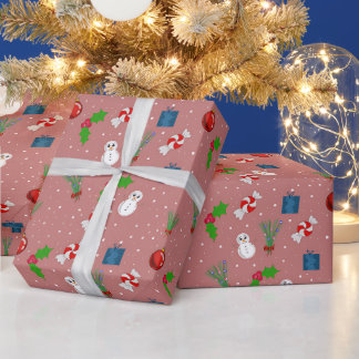 Festive Christmas Pattern Wrapping Paper | Cute Sn