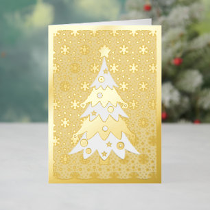 Festive Christmas Premium 5 x 7 Gold Foil Holiday Card