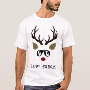 Festive Christmas reindeer add text T-Shirt