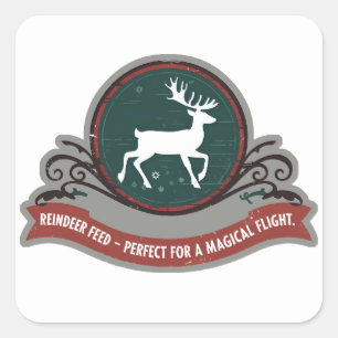 Festive Christmas reindeer food  Square Sticker