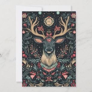 Festive Christmas Reindeer Greeting Card