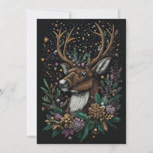 Festive Christmas Reindeer Greeting Card