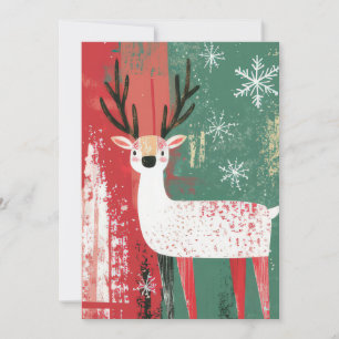 Festive Christmas Reindeer Greeting Card