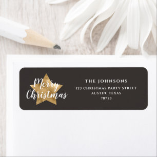 Festive Christmas Return Address label