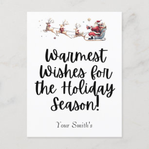 Festive Christmas ride Holiday Postcard