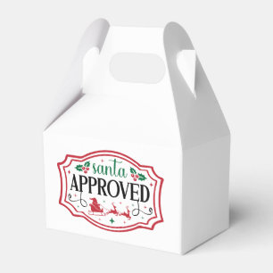 Festive Christmas Santa approved Favour Box