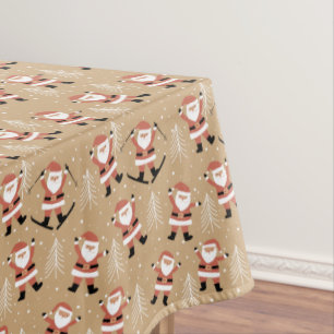Festive Christmas Santa Snowy Celebration Tablecloth