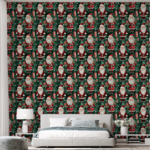 Festive Christmas Santa tiled Wallpaper