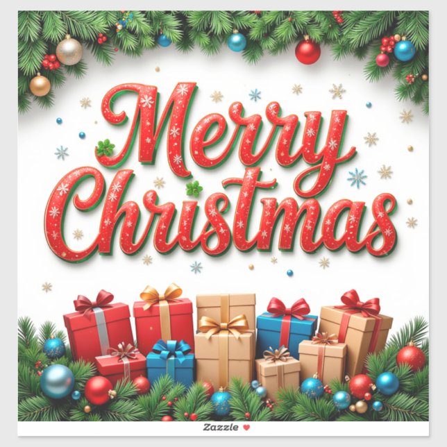 Festive Christmas Scene With Gifts (Sheet)