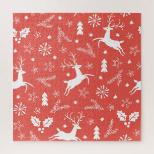 Festive Christmas Seamless Pattern Jigsaw Puzzle