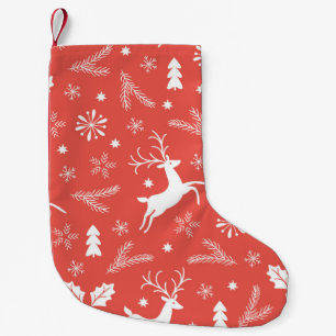 Festive Christmas Seamless Pattern Small Christmas Stocking