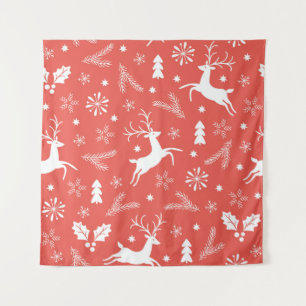 Festive Christmas Seamless Pattern Tapestry