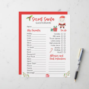 Festive Christmas Secret Santa Holiday