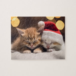 Festive Christmas Sleeping Kittens Puzzle