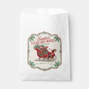 Festive Christmas sleigh ride snacks  Favour Bags