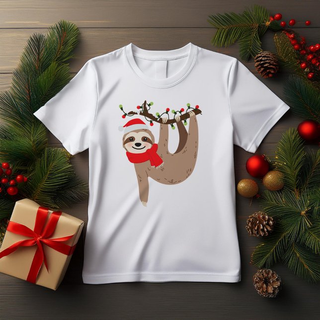Festive Christmas Sloth T-Shirt (Creator Uploaded)