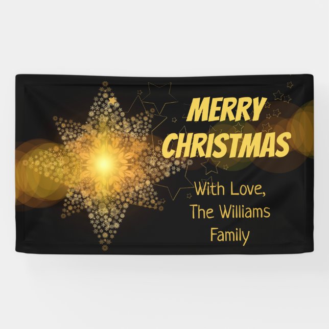 Festive Christmas Star Lights Elegant Banner (Horizontal)