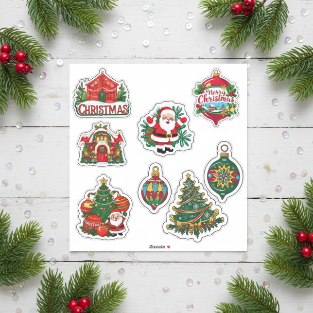 Festive Christmas Sticker Collection (Festive Christmas Sticker Collection)