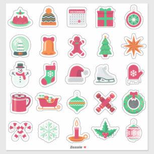 Festive Christmas Sticker Collection