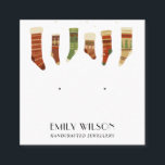 FESTIVE CHRISTMAS STOCKINGS STUD EARRING DISPLAY SQUARE BUSINESS CARD<br><div class="desc">If you need any further customisation please feel free to message me on yellowfebstudio@gmail.com.</div>