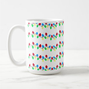 Festive Christmas String Lights Coffee Mug