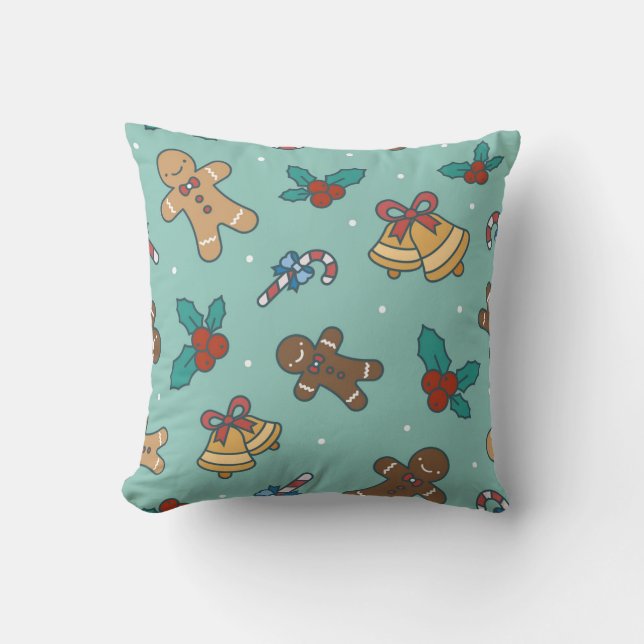 Festive Christmas Sweets Design Cushion (Front)