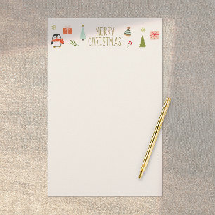 Festive Christmas Symbol Pattern Stationery