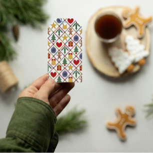 Festive Christmas Symbol Personalised Gift Tags