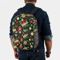 Festive Christmas Theme Poinsettia Pattern