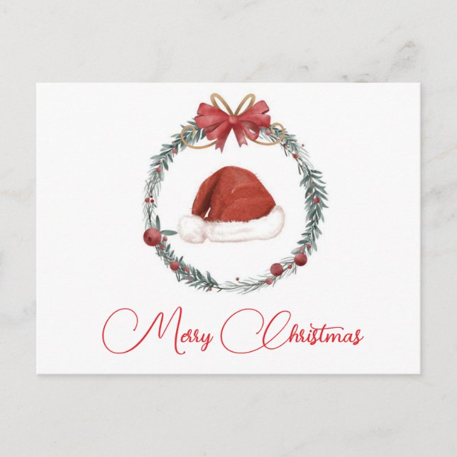 Festive Christmas-Themed Postcard  (Front)