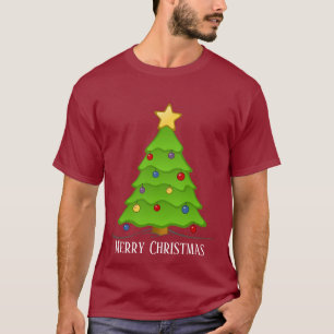 festive Christmas tree add text T-Shirt