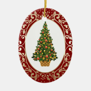 Festive Christmas Tree Custom Ceramic Tree Decoration