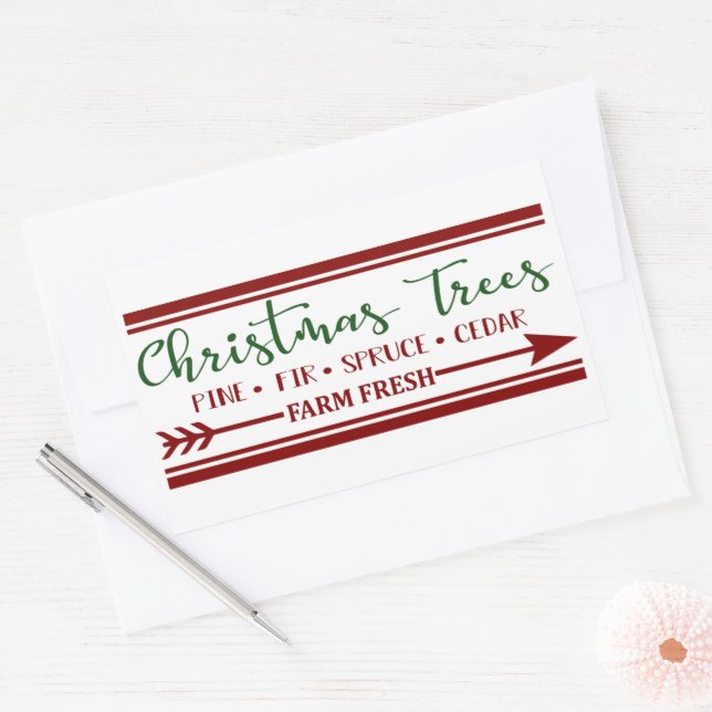 Festive Christmas tree farm Holiday sticker (Envelope)
