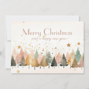Festive Christmas Tree Flat Holiday Card