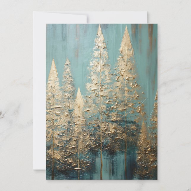 Festive Christmas Tree Greeting Card (Front)